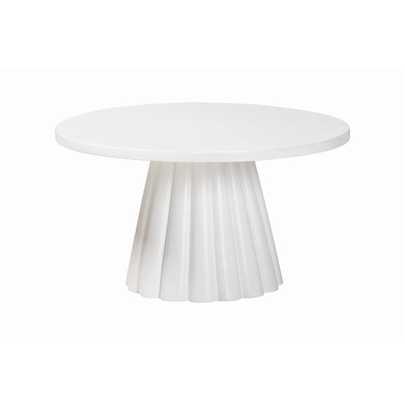 bali & pari Parvana Round Coffee Table with Fluted Pedestal Base