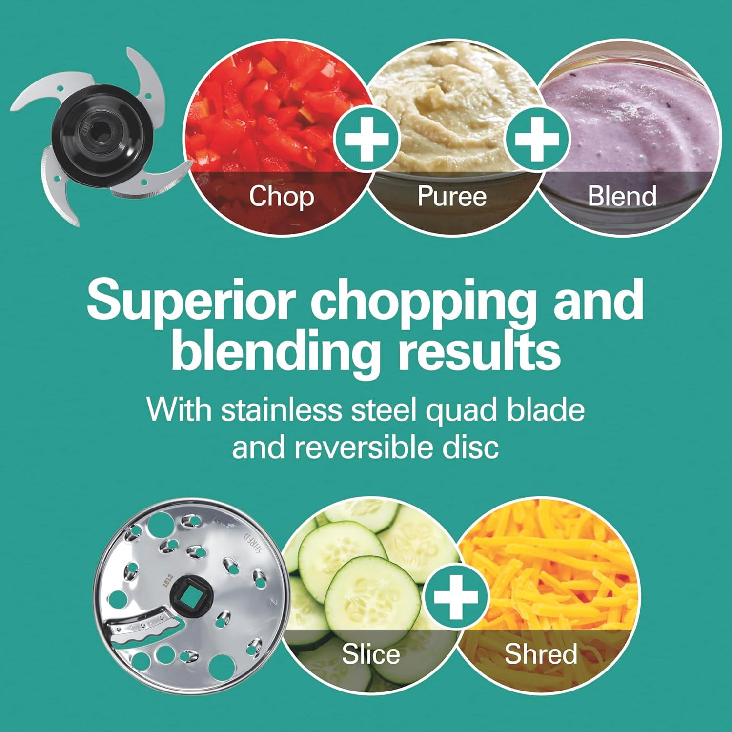 Stack & Snap 4-Cup  Food Processor & Vegetable Chopper, 250 , for Slicing, Shredding, and Puree, Black (70510)