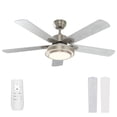 thumbnail image 5 of Warmiplanet 52" Modern Ceiling Fan with Light & Remote, Brush Nickel, Dual-Color Blades, 3 Speeds, 3-Color Light, Reversible, Timer, 5 of 9