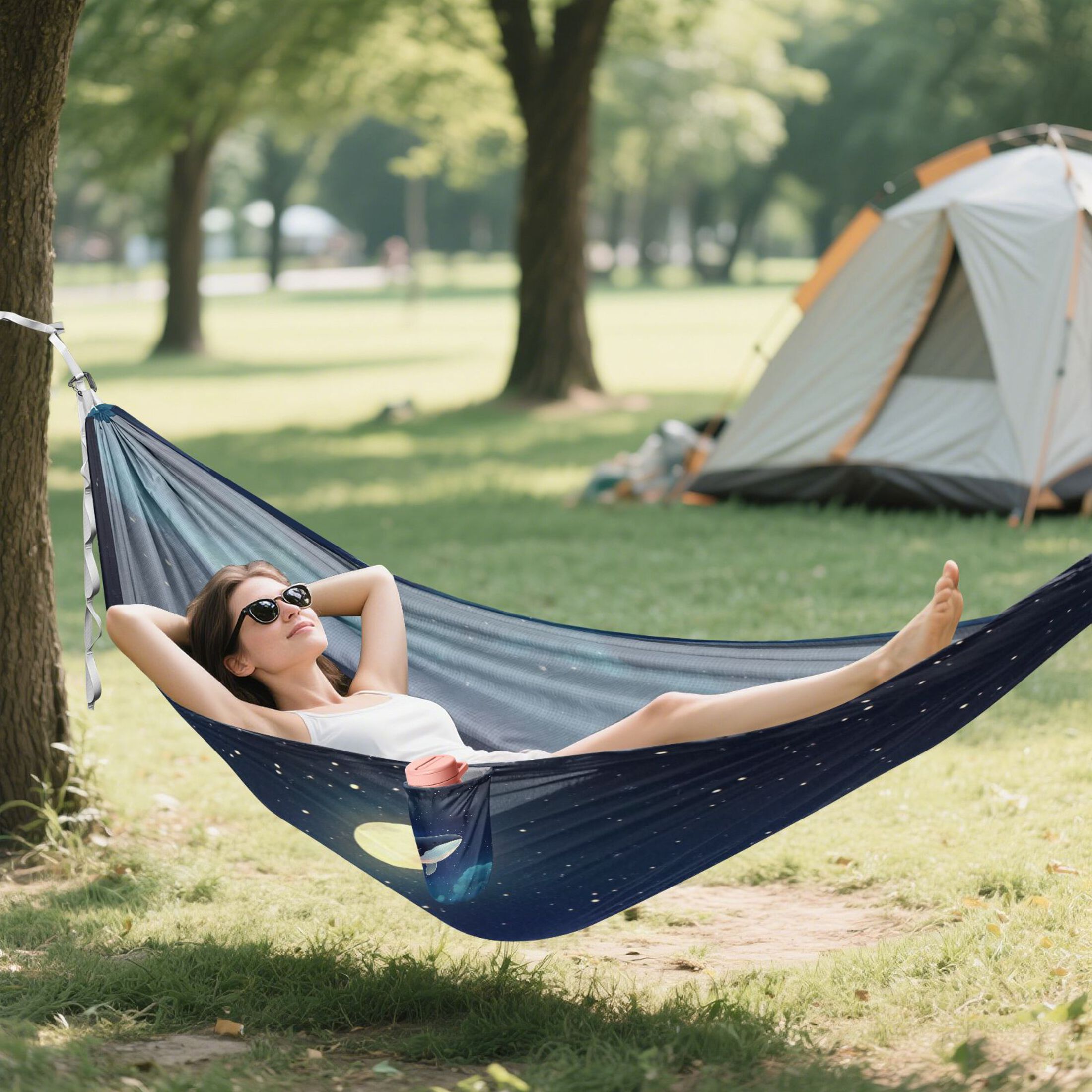 Hammock Camping Hammock Nylon Portable Hammock Travel Camping Hammock Sky Whale