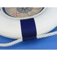 thumbnail image 2 of Handcrafted Model Ships New-Lifering-Clock-Blue-12 Classic White Decorative Lifering Clock With Blue Bands 12 in., 2 of 2