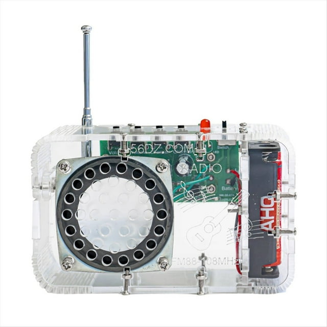 DIY Kit de Radio FM 50-108MHz Ajustable IC RDA5807 Práctica Kit de Soldadura Anti-Interferencia Amplificador de Doble Canal