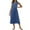 Blue, variant on Sakmal Polo Spring Dresses for Women 2025 Pleated A Line Long Black Dress Dresses with Pockets