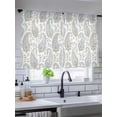 thumbnail image 5 of Sheer Curtains 54 Inch Length, Paisley Flower Semi Sheer Curtains Light Filtering Window Treatment, Spring Watercolor Modern Floral Leaf Plant Privacy Voile Drapes for Living Room Bedroom 52x54 Inch, 5 of 7