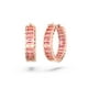 thumbnail image 4 of Pendientes de aro Swarovski Matrix con cristales rosas en oro rosa, 4 of 4