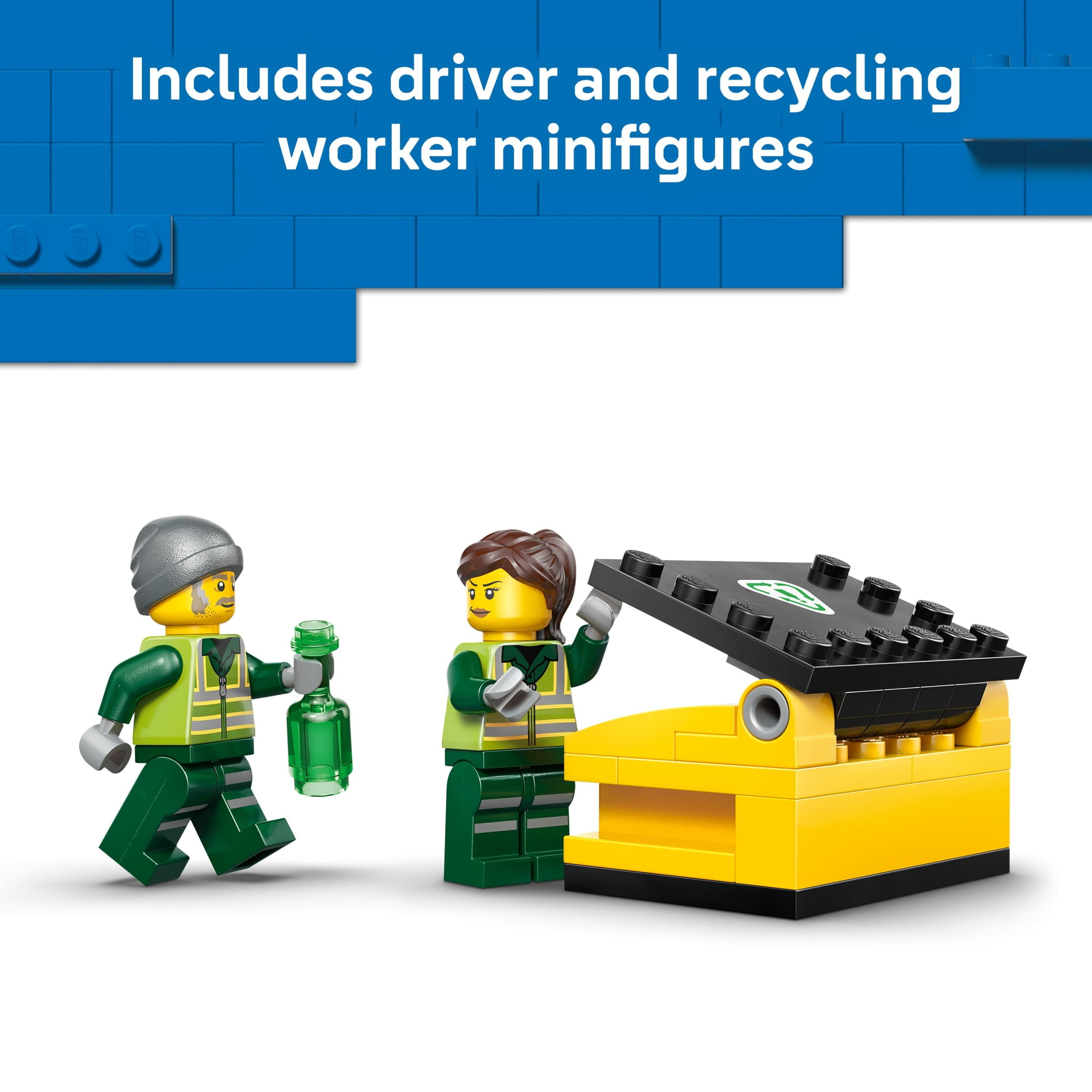 LEGO City Recycling Truck Toy - Building Set for Boys & Girls, Ages 7+ - Trash Truck Toy W/ Garbage Loading Function - Birthday Gift Ideas for Kids - 60495