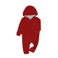 thumbnail image 2 of QIUOMBBP Matching Holiday Onesie Pajamas Christmas Long Sleeve Hooded One Piece Jumpsuits Sleepwear Red, 2 of 4