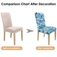 thumbnail image 7 of Artistic Butterfly and Floral Pattern Chair Covers Set of 4, Stretch Washable Polyester Kitchen Slipcovers, Removable Seat Protector for Gathering or Banquet, 7 of 7