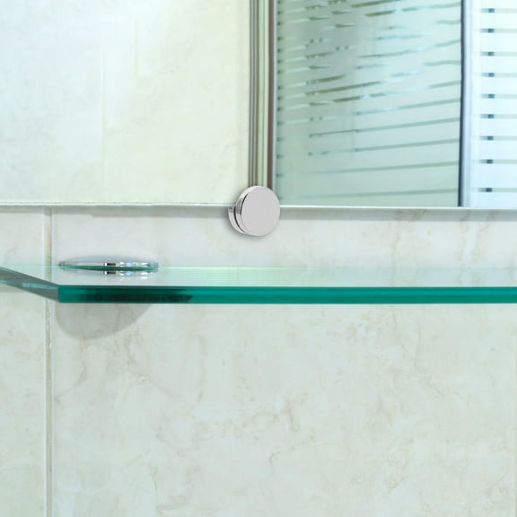 OUNONA  4 Pcs Wall Mirror Mounting Hardware Support Brackets Silver