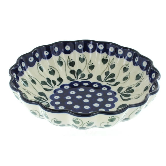 Blue Rose Polish Pottery Alyce Medium Scallop Dish