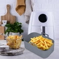 thumbnail image 7 of SEARCHI Air Fryer Silicone Pot, Reusable Silicone Pot for Ninjas Dual Air Fryer Liners Double Air Fryer Silicone Air Fryer Basket Air Fryer Rack Rectangle Accessories for Oven Microwave, 7 of 7