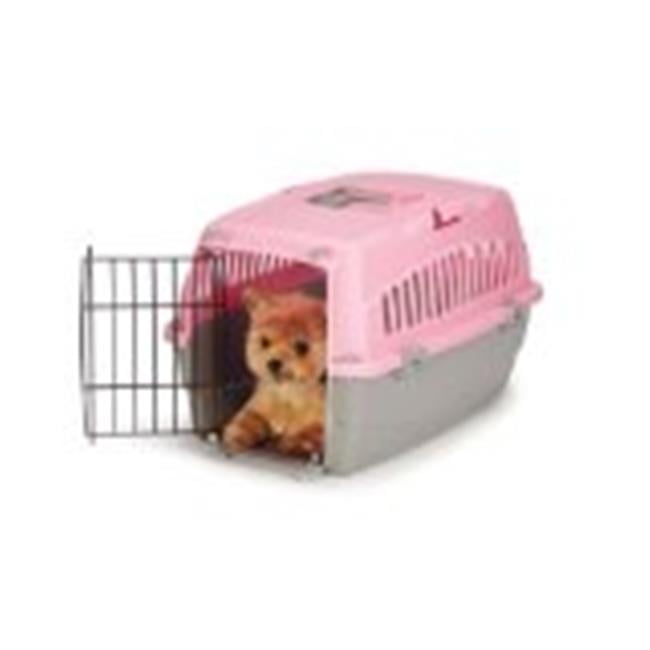 small pink dog kennel