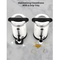 thumbnail image 4 of 18l double wall stainless steel commercial coffee urn con drip tray, quick brew electric beverage dispenser para catering, church, oficina, 4 of 5