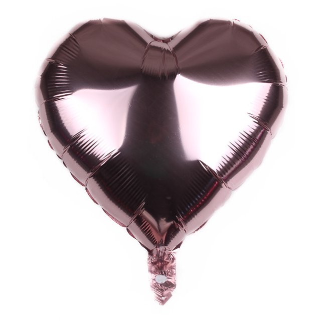 Globo de empuje de película de aluminio monocromática, versión ligera en forma de corazón de 18 pulgadas, decoración para fiesta, cumpleaños, Sala de bodas, Rosa en forma de corazón