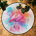 thumbnail image 7 of CURLYOOT Round Rug 3ft Flamingo Area Rug, Washable Circle Mat Non Slip Floor Carpet Mat, Soft Indoor Rugs for Entryway Living Room Dining Room Bedroom, 7 of 7