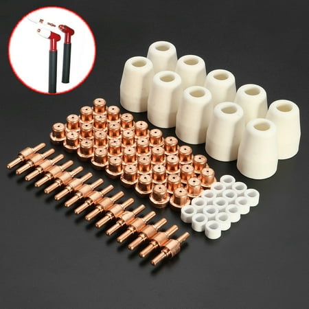 

Farfi 75Pcs Plasma Tips Nozzles Electrodes for PT-31 L-G-40 Cutting Torch CUT40 CUT50