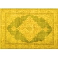 thumbnail image 1 of Ahgly Company Machine Washable Indoor Rectangle Persian Yellow Traditional Area Rugs, 8' x 12', 1 of 4