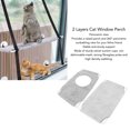 thumbnail image 3 of Cat Window Perch, Double Layer Cat Hammock Window Bed with Strong Suction Cups, Foldable Cat Window Resting  Cat Shelf Furniture for Indoor Cats Sunbathing, 3 of 7