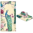 thumbnail image 6 of Coolnut Watercolor Peacock Bath Towels Soft Absorbent Bath Towels Bath Towel Set of 3 for Home Hotel Bathroom Decor, 6 of 6