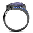 thumbnail image 3 of RareGem TK2996 - IP Light Black Stainless Steel Ring with AAA Grade CZ in Tanzanite, 3 of 5