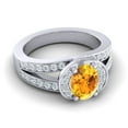 thumbnail image 3 of Diamond-Capitals 2.35 Carat Natural Diamond Citrine Gemstone Lovely Engagement Ring for Fiancee 14K White Gold Size 8, 3 of 8