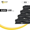 thumbnail image 4 of 05X Black CE505X Toner Cartridge for 05X CE505X 05A CE505A CE505D Laserjet P2035 P2035N P2055DN P2030 P2050 P2055X P2055D 2055DN P2055 Pro Printer Ink (Black 4-Pack), 4 of 7
