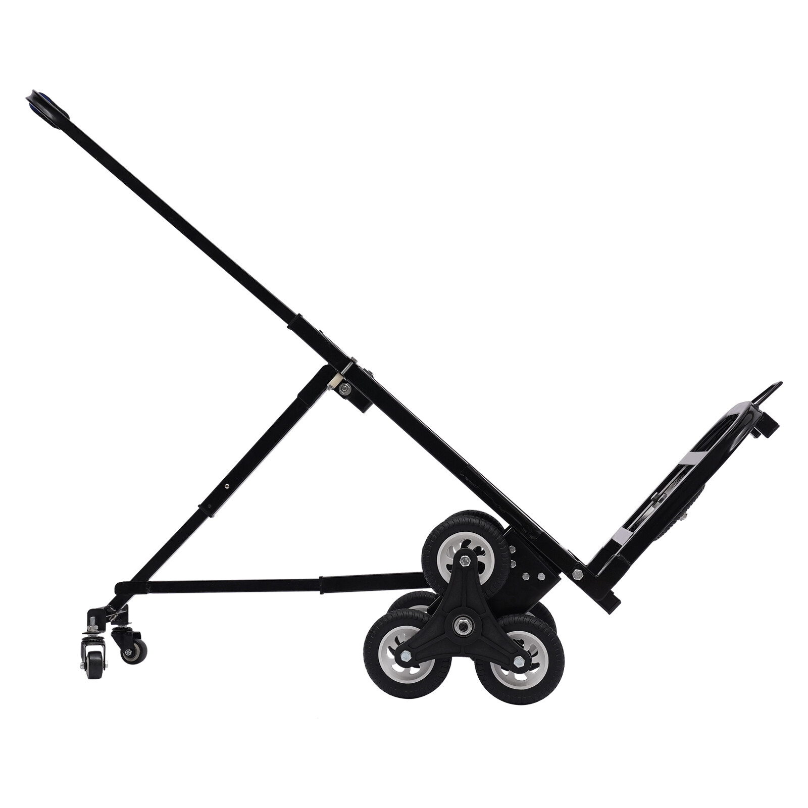 ToppiJoy Portable Stair Climbing Cart, Climbing Cart Hold up to 330lbs, Portable Stair Climber Hand Truck Heavy Duty with 10 Wheels Black