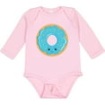thumbnail image 3 of Inktastic Blue Donut Boys or Girls Long Sleeve Baby Bodysuit, 3 of 5