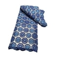 thumbnail image 2 of GUOOL Quilting Cloth for Sewing African Lace Cloth Trendy 15ftx4ft Summer Breathable Lace Embroidery Cloth for Skirts Home Decor Blue, 2 of 8