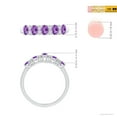 thumbnail image 4 of ANGARA Natural 0.7 Ct. Amethyst with Diamond Non Eternity Wedding Ring in 14K White Gold for Women (Ring Size: 3.5), 4 of 9