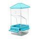 thumbnail image 2 of Comedero automático para pájaros: comedero transparente montado en la pared para aves pequeñas, resistente a la humedad y a los derrames, 7,28x3,15x3,15 pulgadas, gris/verde/azul/morado, 2 of 6