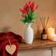 thumbnail image 5 of Seda 1 pieza de flores artificiales de magnolia rojas, tallos de magnolia de seda para decoración del hogar, centros de mesa de boda y arreglos de mesa. JASKFLY, 5 of 8