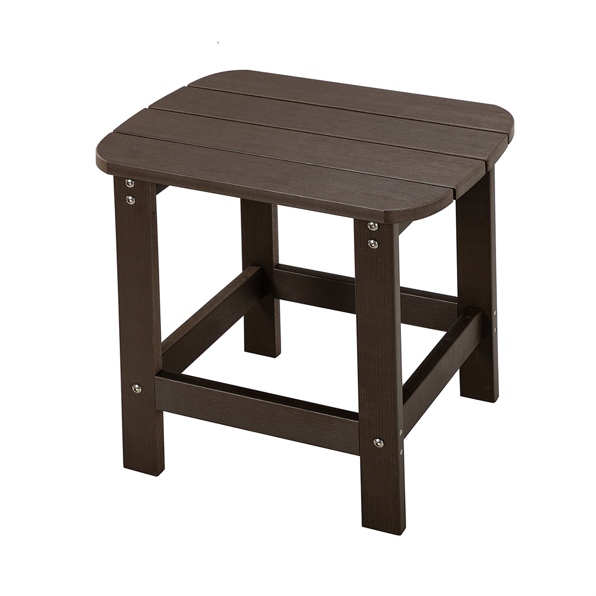 Cfowner Square Outdoor Side Table, Pool Composite Patio Table, End Tables for Backyard, Easy Maintenance, Brown - image 3 of 7