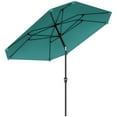 thumbnail image 1 of Outsunny 7.6FT Aluminum Patio Umbrella 8 Ribs Market Umbrella, Sky Blue, 1 of 10