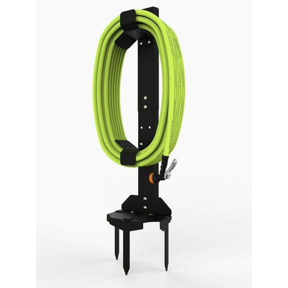 Garden Hose Reel Holder Stand Storage w/ Ground Stakes -Upto 125-Ft Hoses