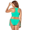 thumbnail image 2 of Swimsuits for All Cropped Racerback Side Tie Tankini Set, 2 of 5