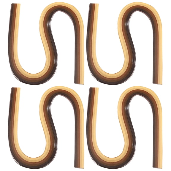 Uxcell 540 x 5mm Rainbow Quilling Strips Paper, Gradient Brown 480 Pcs