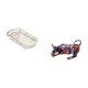 thumbnail image 5 of Bandeja de almacenamiento,Bandeja rectangular para servir,bandeja para postres y frutas de cocina,Bandeja decorativa organizadora multifunción para el hogar,Estatua de toro de resina,Pintura, 5 of 8