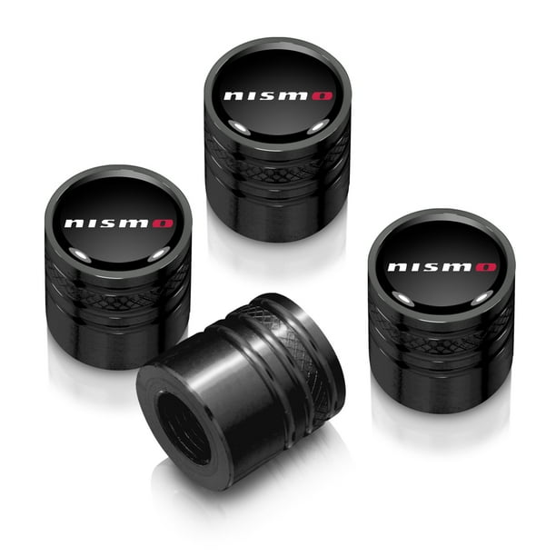 Nissan NISMO in Black on Black Aluminum CylinderStyle Tire Valve Stem