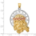 thumbnail image 3 of 14k Gold Tri-Color Jesus Charm Pendant, 3 of 7
