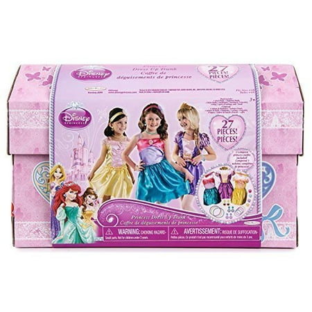 Disney Princess - 27 Piece Dress Up Trunk with Accessories - Ariel, Rapunzel, &