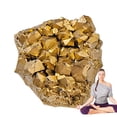 thumbnail image 3 of 2 Pcs Electroplated Golden Crystal Stone Natural Crystal Raw Gemstones Cluster, 3 of 9