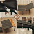 thumbnail image 6 of Tomnk 7-Piece Dining Table Set for 4-6, Extendable Kitchen Table Cushion Chairs Set of 6 with 6 Chairs, Rectangle Dining Table with Metal Frame & MDF Board, Folding for Small Apartment, Grey Oak, 6 of 9