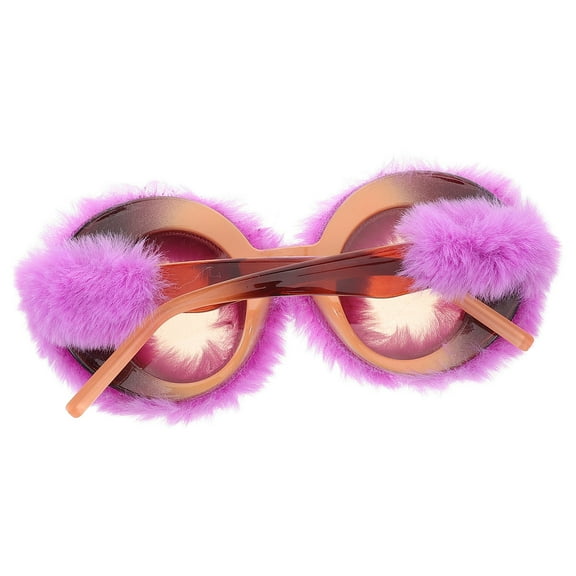WHAMVOX Furry Glasses Plush Sunglasses Versatile Outdoor Activities