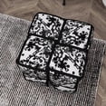 thumbnail image 4 of lemontalking 15 Inch Minimalist Linen Fabric Cross Weave Square Modern Chair Modern Home Black Upholstered Seat, 4 of 10
