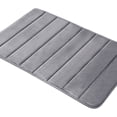 thumbnail image 1 of Alfombra de baño de espuma viscoelástica, cómoda, suave, súper absorbente de agua, lavable a máquina, antideslizante, gruesa, más fácil de secar para alfombras de baño, gris, 1 of 5