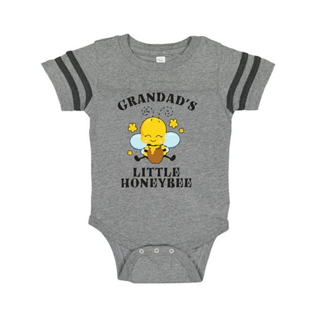 

Inktastic Cute Bee Grandad s Little Honeybee with Stars Gift Baby Boy or Baby Girl Bodysuit