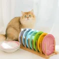 thumbnail image 2 of Cuenco de comida elevado extra ancho para gatos, cuencos elevados para mascotas, comedero antivómitos para gatos, cuencos de cerámica para perros y gatos sin estrés, 2 of 5