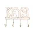 thumbnail image 3 of Handcrafted Nautical Decor Whitewashed Cast Iron Keys Hooks 8" - Decorative Wall Hooks - Cast Iron Home, 3 of 3