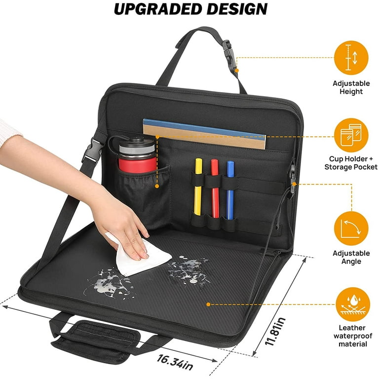 Laptop bag top with cup holder